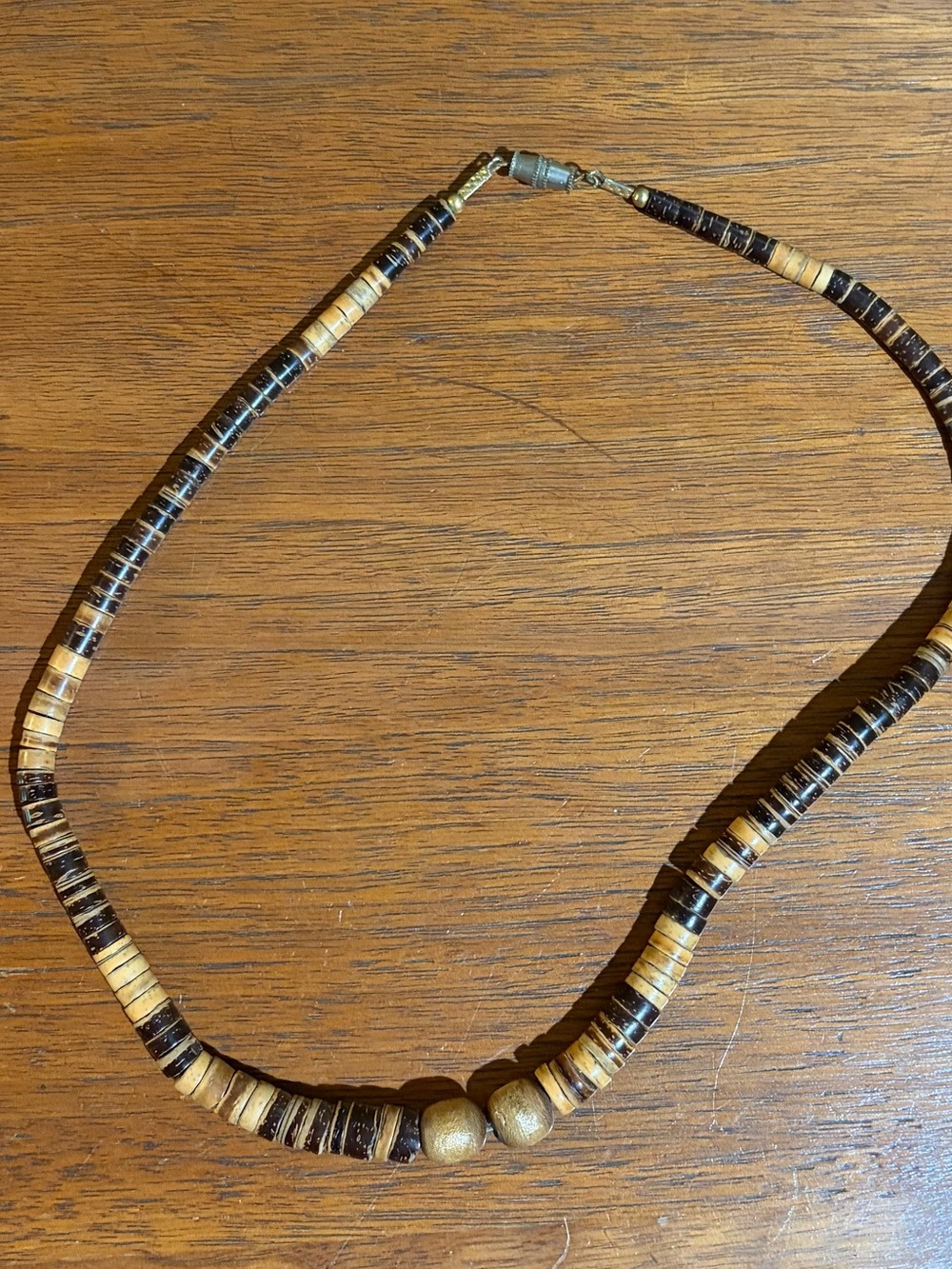 Handmade Brown and Tan Shell Necklace